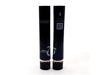 D25 连体高扁牙镀金边 高扁旋盖 黑色扁管40ml