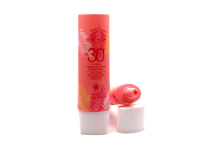 D35粉色方扁防晒软管 50ml