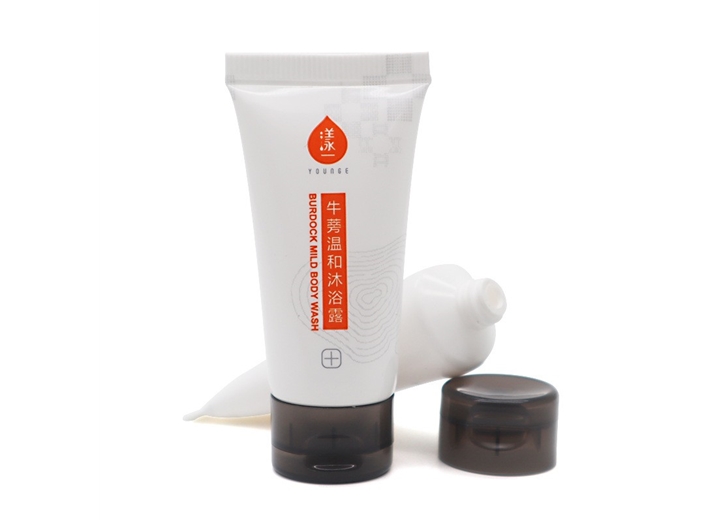 25管径黑色透明掀盖护肤品软管包材