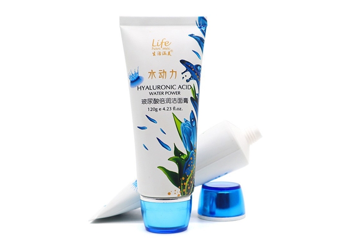 50管径蓝色旋盖洗面奶身体乳软管包材